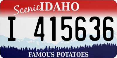 ID license plate I415636