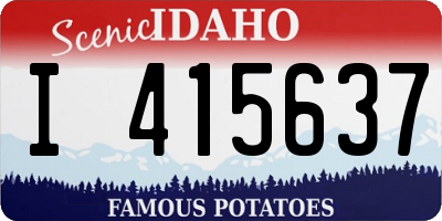 ID license plate I415637