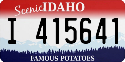 ID license plate I415641