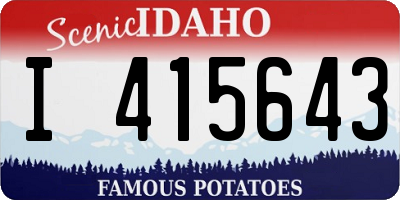 ID license plate I415643
