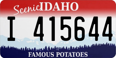 ID license plate I415644