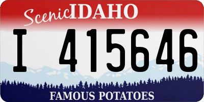 ID license plate I415646