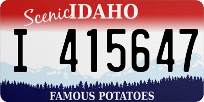 ID license plate I415647