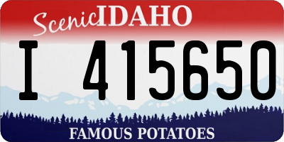 ID license plate I415650