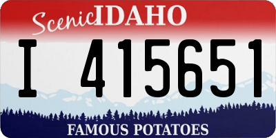 ID license plate I415651