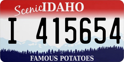 ID license plate I415654