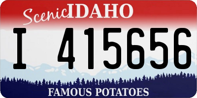 ID license plate I415656