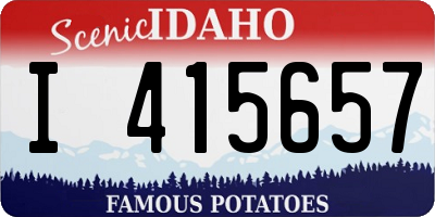 ID license plate I415657
