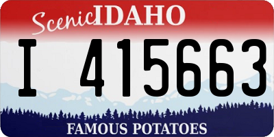 ID license plate I415663