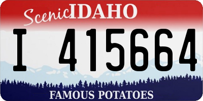ID license plate I415664