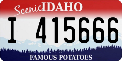 ID license plate I415666