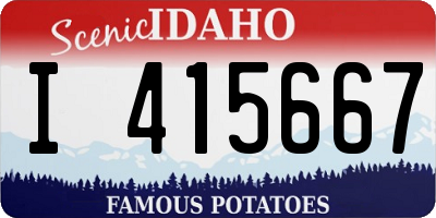 ID license plate I415667