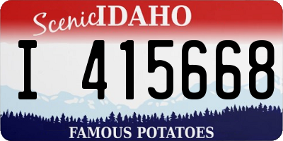 ID license plate I415668