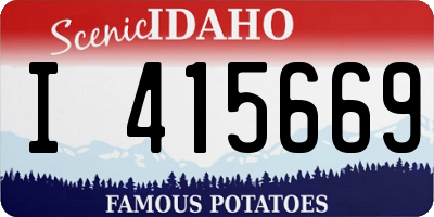 ID license plate I415669