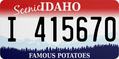 ID license plate I415670