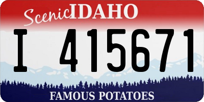 ID license plate I415671
