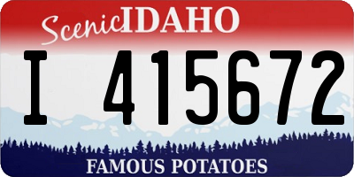 ID license plate I415672