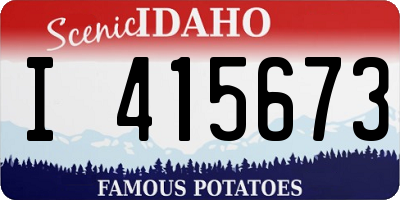 ID license plate I415673