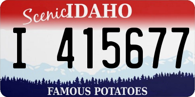 ID license plate I415677