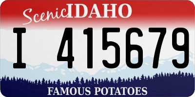 ID license plate I415679