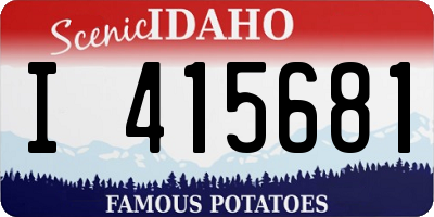 ID license plate I415681