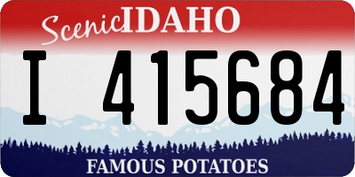ID license plate I415684