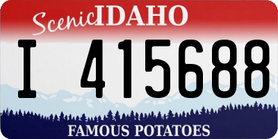 ID license plate I415688