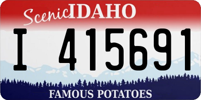 ID license plate I415691