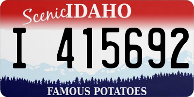 ID license plate I415692