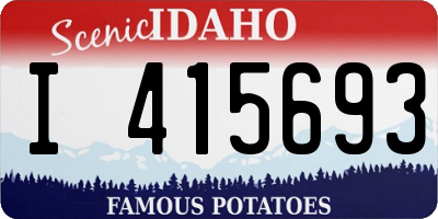 ID license plate I415693