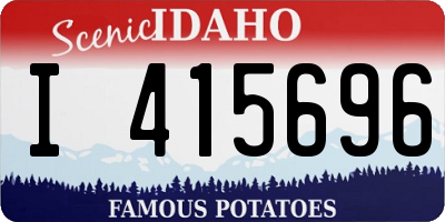 ID license plate I415696