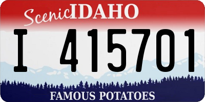 ID license plate I415701