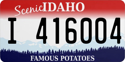 ID license plate I416004