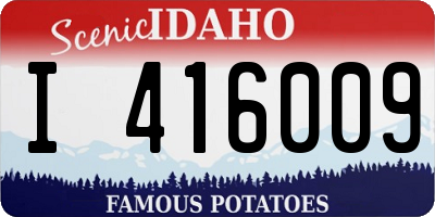 ID license plate I416009