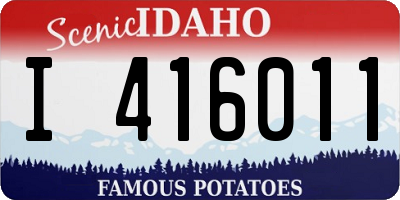 ID license plate I416011