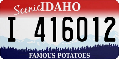 ID license plate I416012