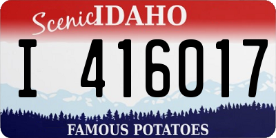 ID license plate I416017