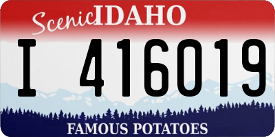 ID license plate I416019