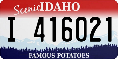 ID license plate I416021