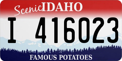 ID license plate I416023