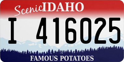 ID license plate I416025