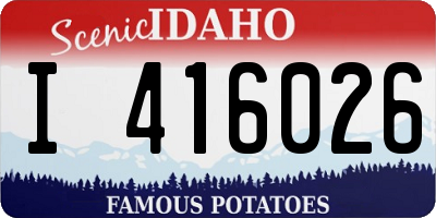 ID license plate I416026