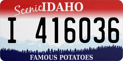 ID license plate I416036