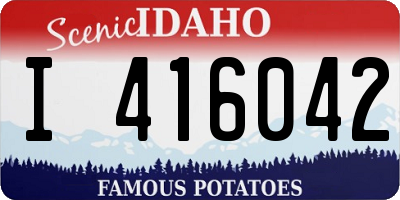 ID license plate I416042