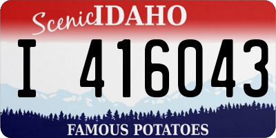 ID license plate I416043