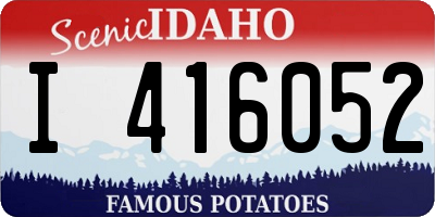 ID license plate I416052