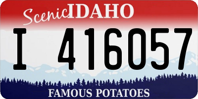 ID license plate I416057