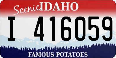 ID license plate I416059