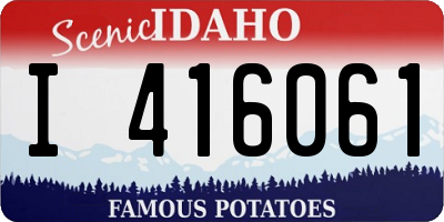 ID license plate I416061