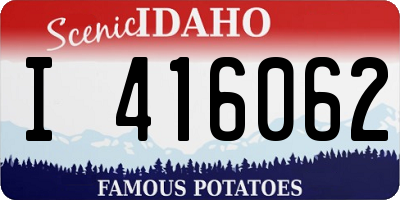 ID license plate I416062